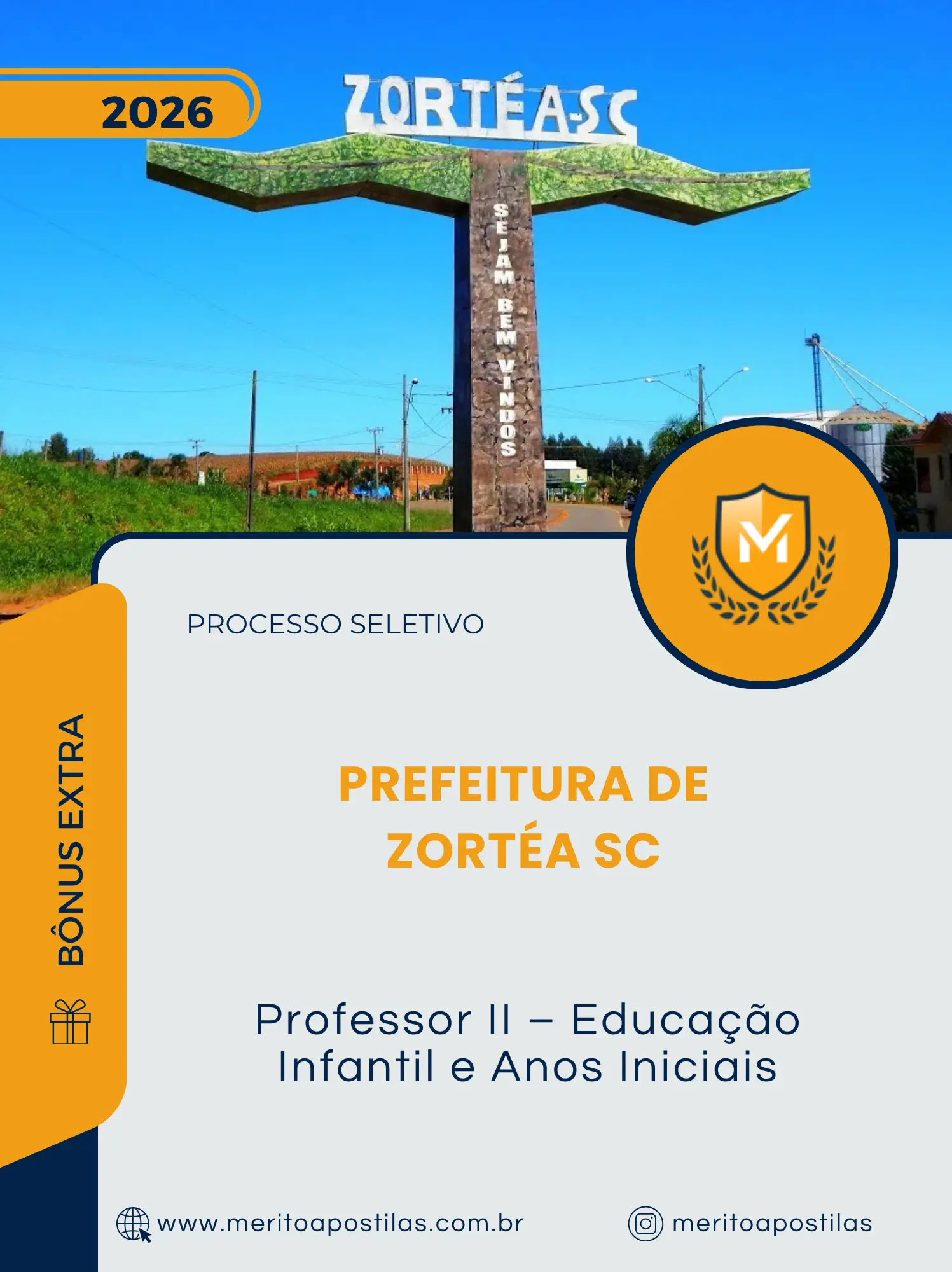 Apostila Professor II Educação Infantil e Anos Iniciais Prefeitura de Zortéa SC 2026