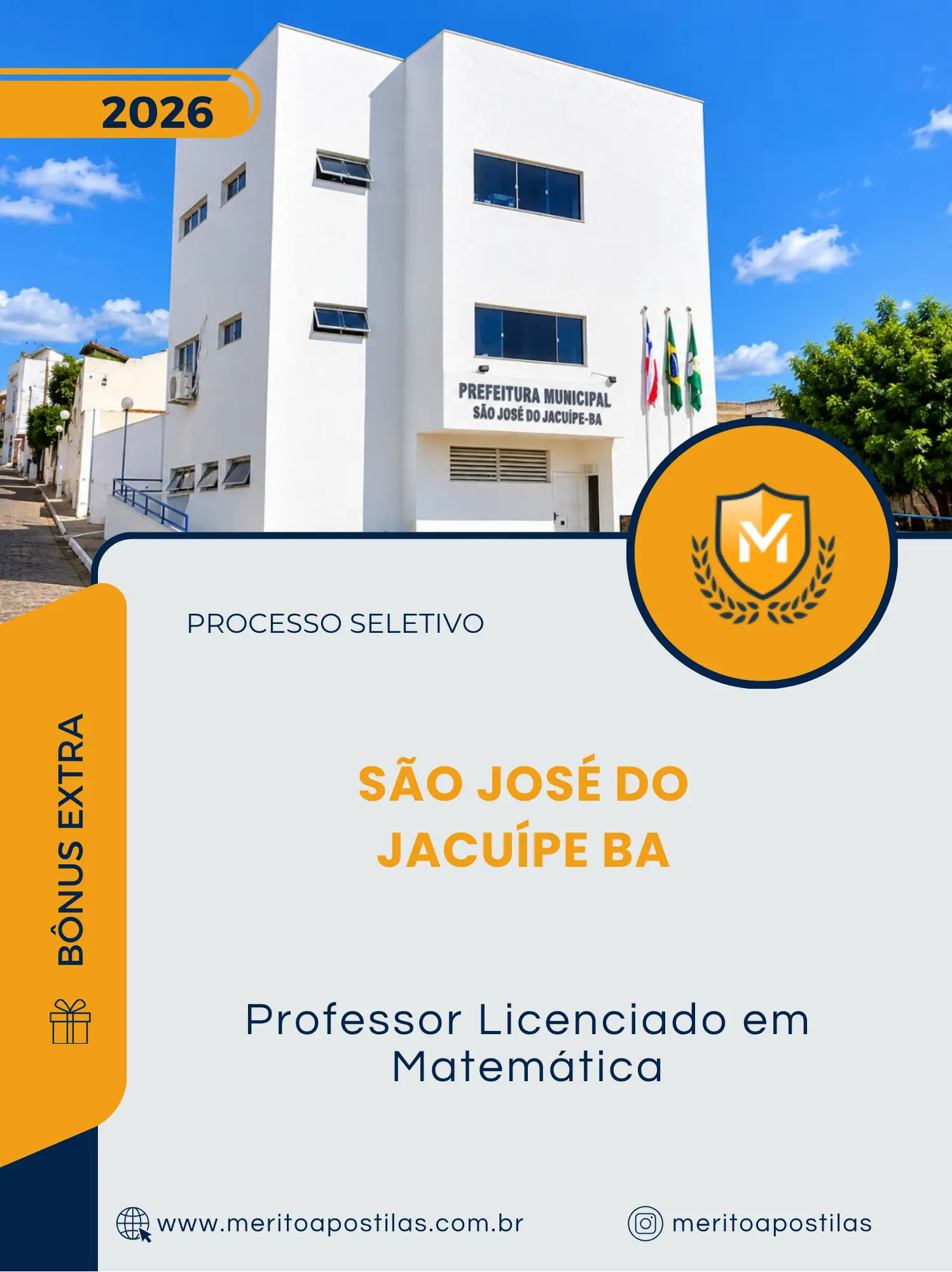 Apostila Professor Licenciado em Matemática Prefeitura de São José do Jacuípe BA 2026