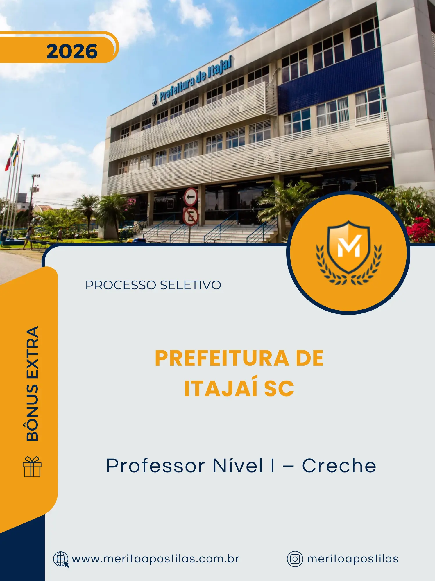 Apostila Professor Nível I Creche Prefeitura de Itajaí SC 2026