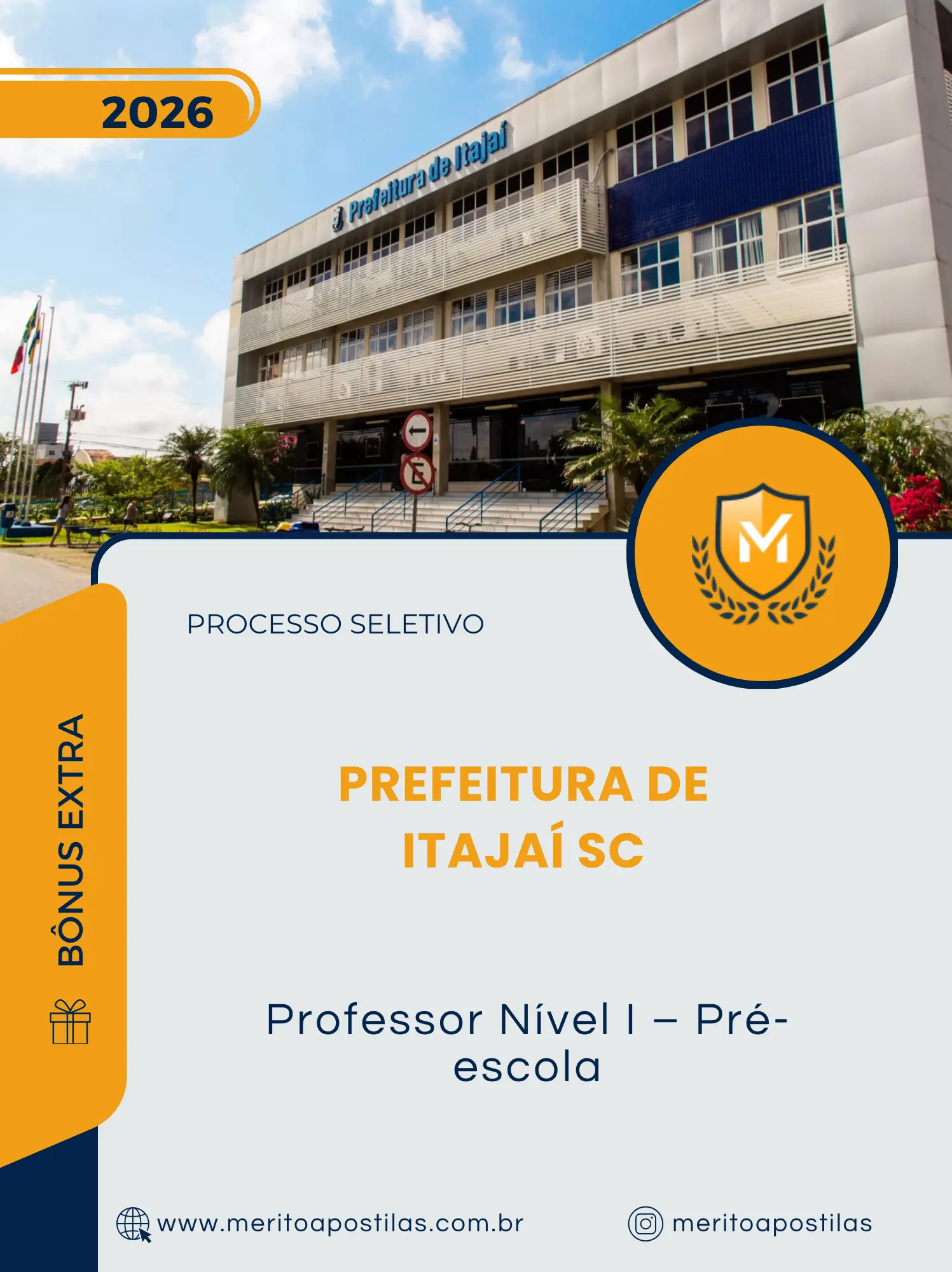 Apostila Professor Nível I Pré-escola Prefeitura de Itajaí SC 2026