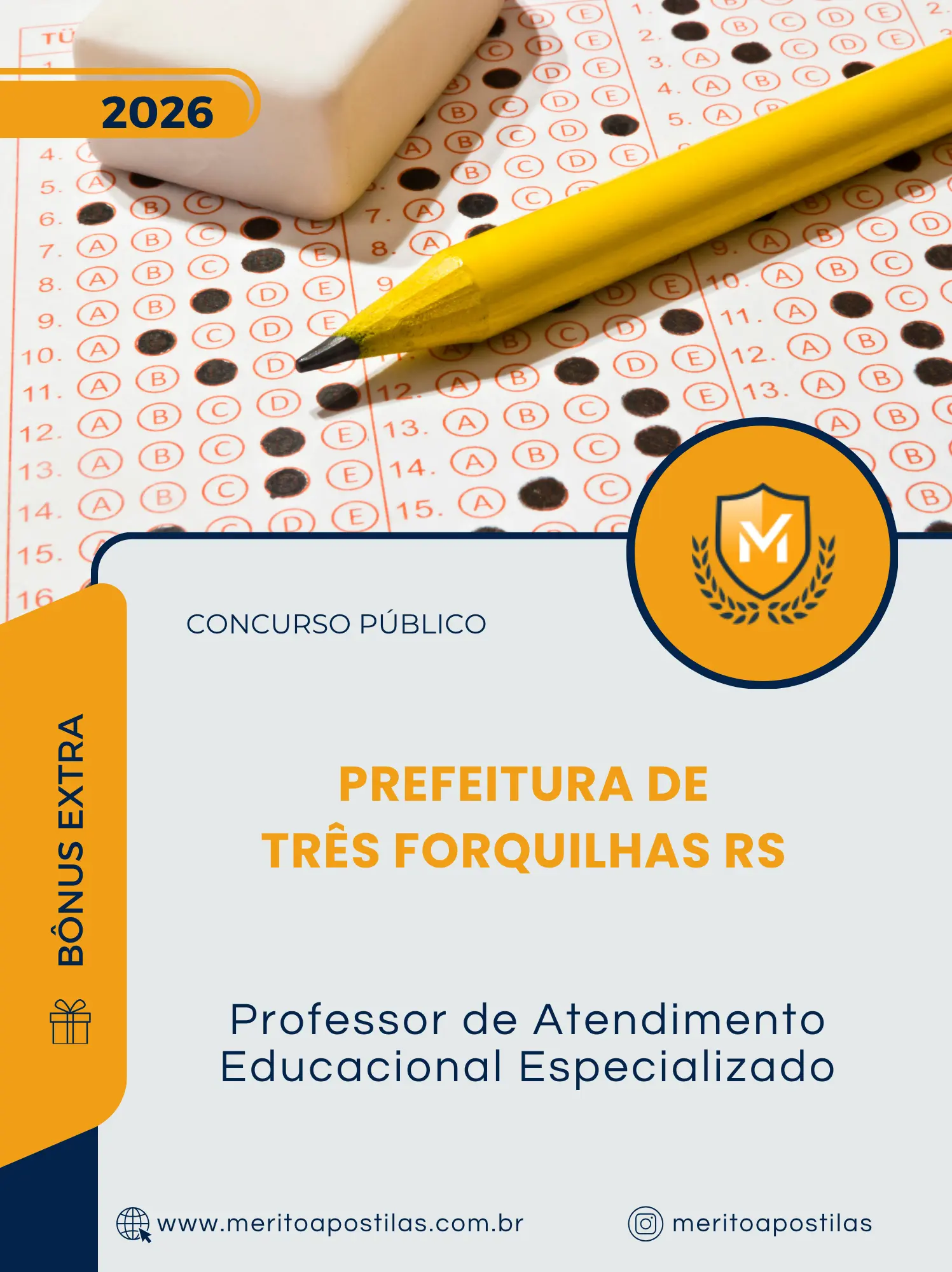 Apostila Professor de Atendimento Educacional Especializado Prefeitura de Três Forquilhas RS 2026