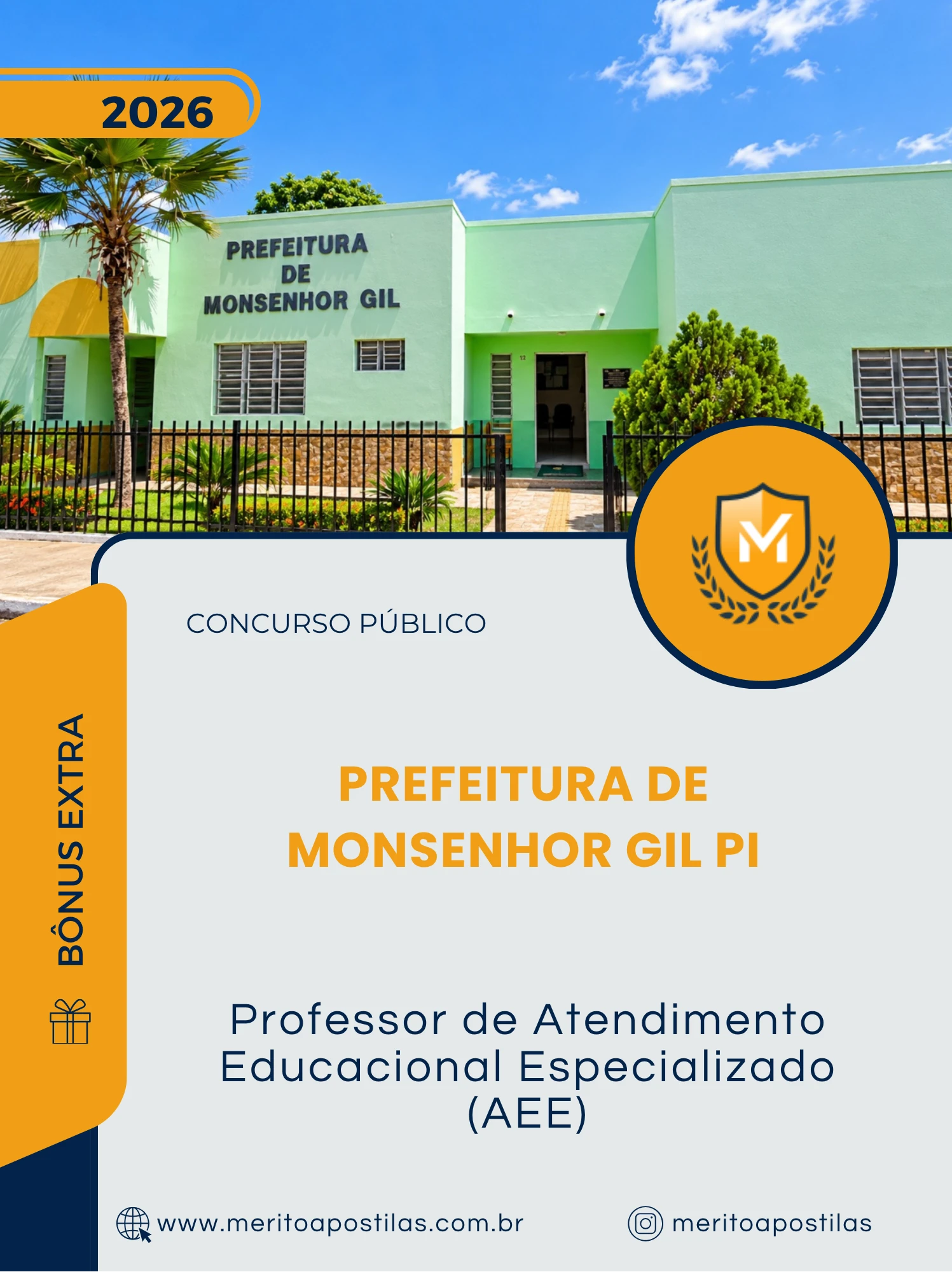 Apostila Professor de Atendimento Educacional Especializado AEE Prefeitura de Monsenhor Gil PI 2026