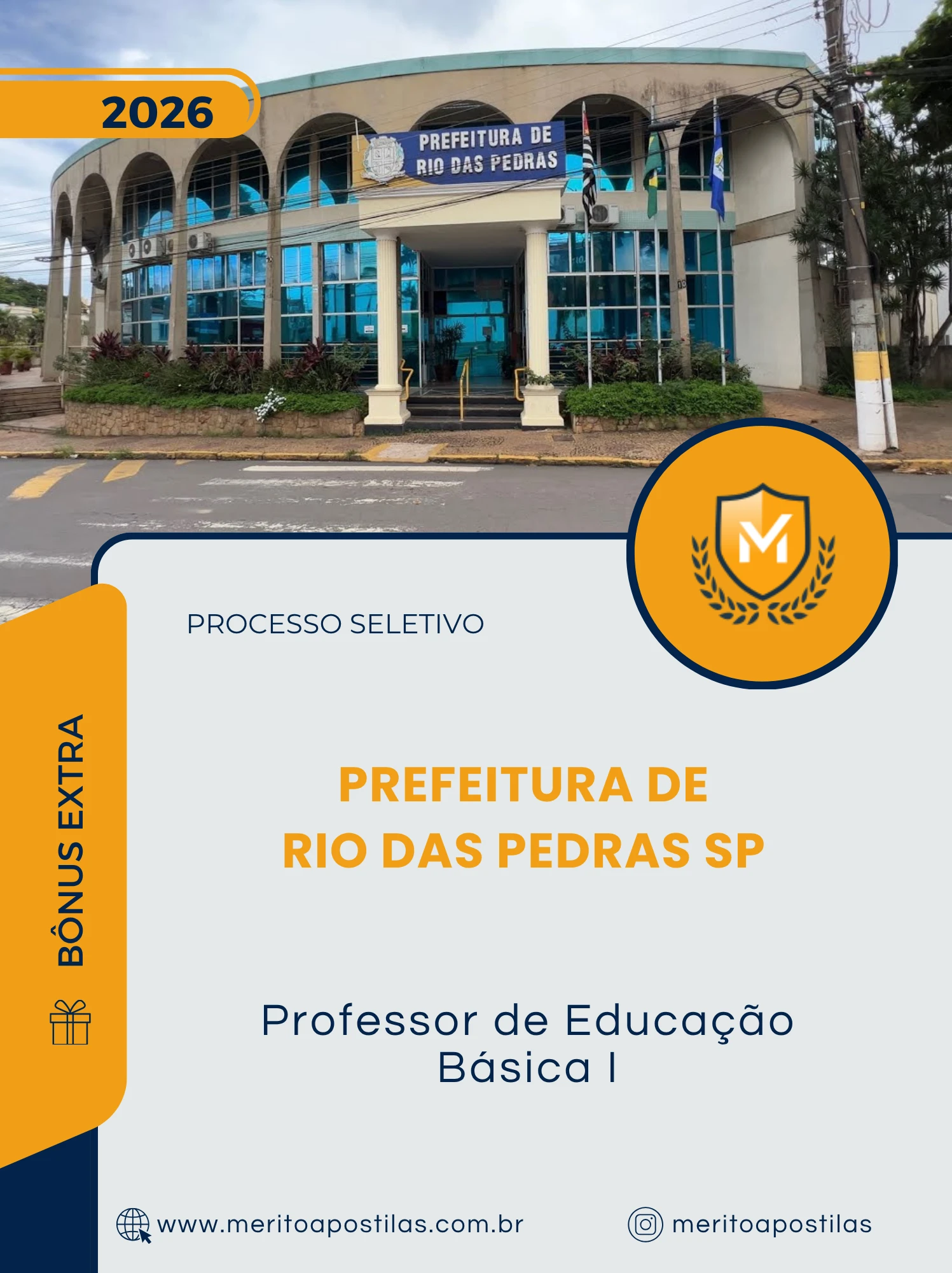 Apostila Professor de Educação Básica I Prefeitura de Rio das Pedras SP 2026