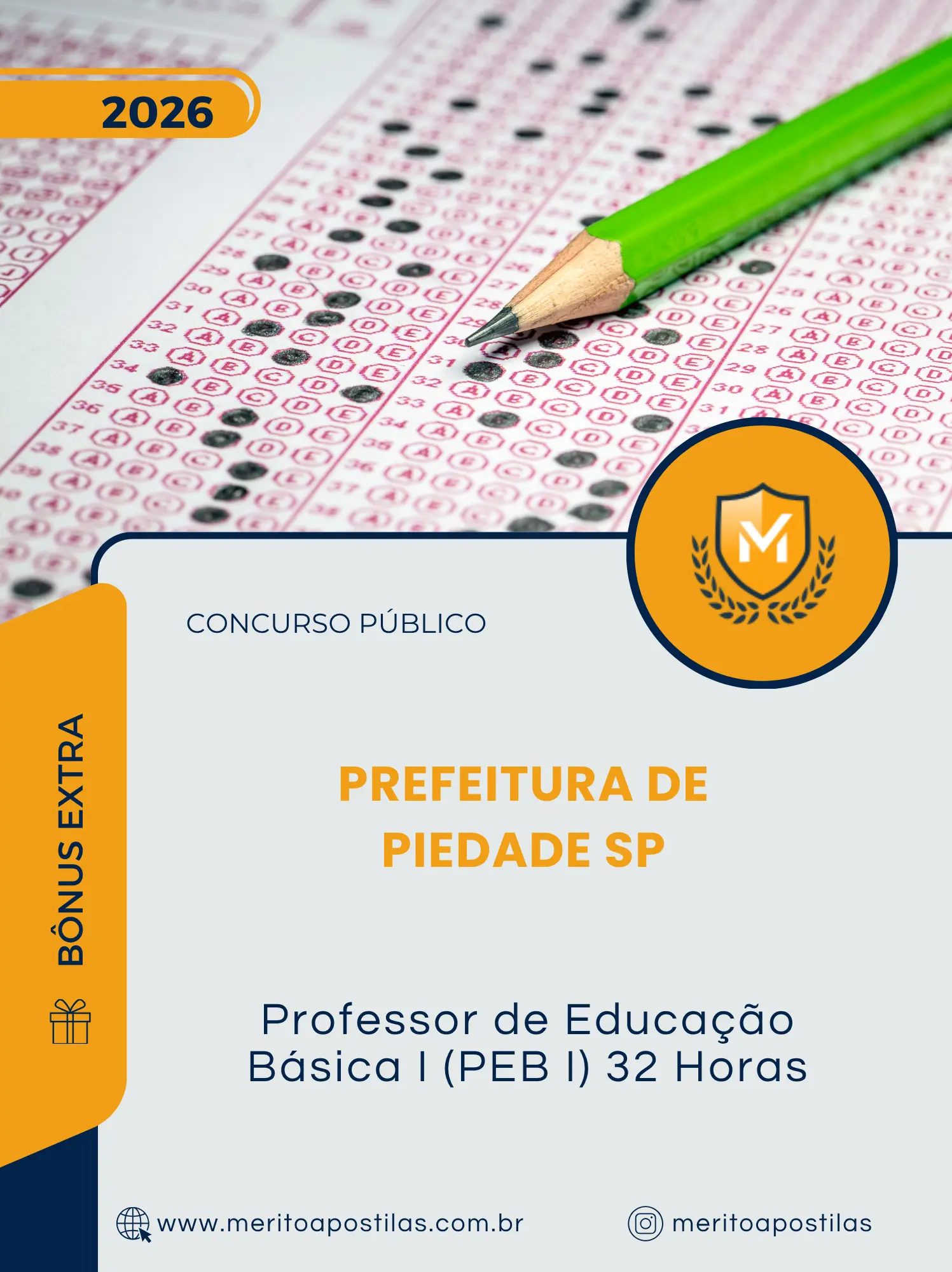Apostila Professor de Educação Básica I PEB I 32 Horas Prefeitura de Piedade SP 2026