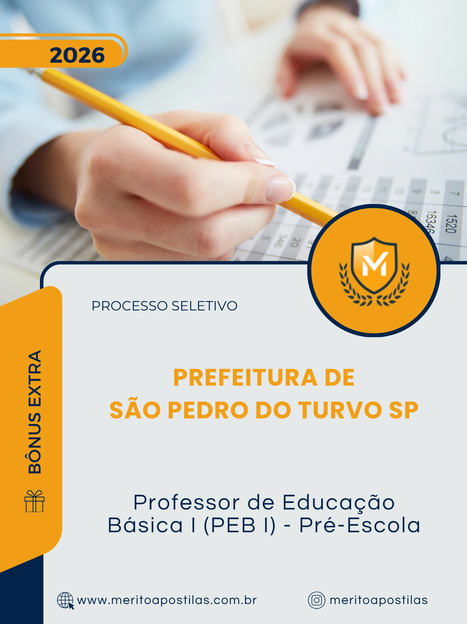 Apostila Professor de Educação Básica I PEB I Pré Escola Prefeitura de São Pedro do Turvo SP 2026