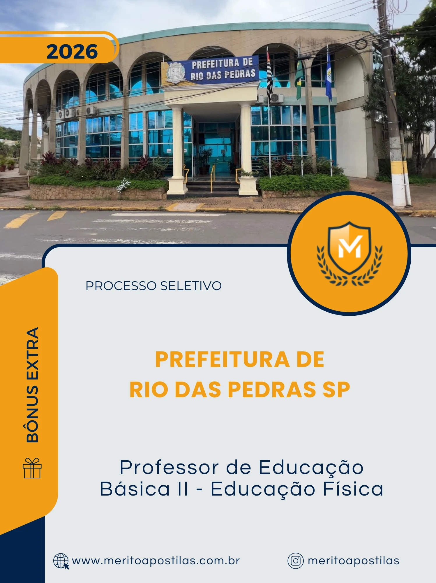 Apostila Professor de Educação Básica II Educação Física Prefeitura de Rio das Pedras SP 2026