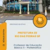 Apostila Professor de Educação Básica II Matemática Prefeitura de Rio das Pedras SP 2026
