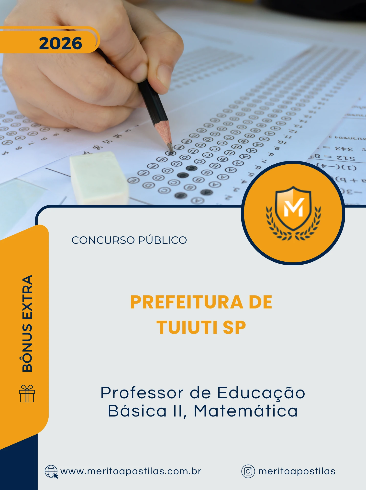 Apostila Professor de Educação Básica II Matemática Prefeitura de Tuiuti SP 2026