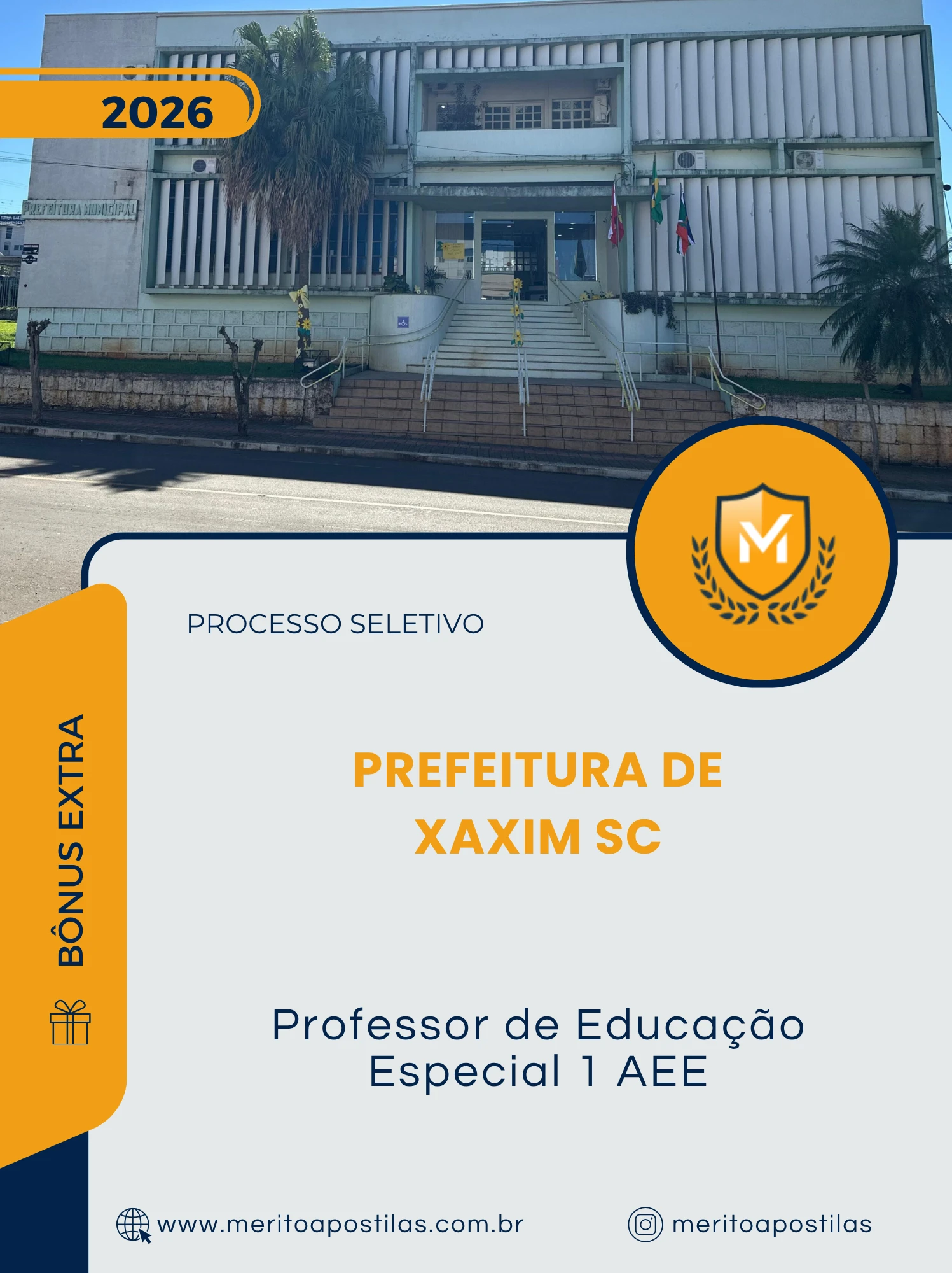 Apostila Professor de Educação Especial 1 AEE Prefeitura de Xaxim SC 2026