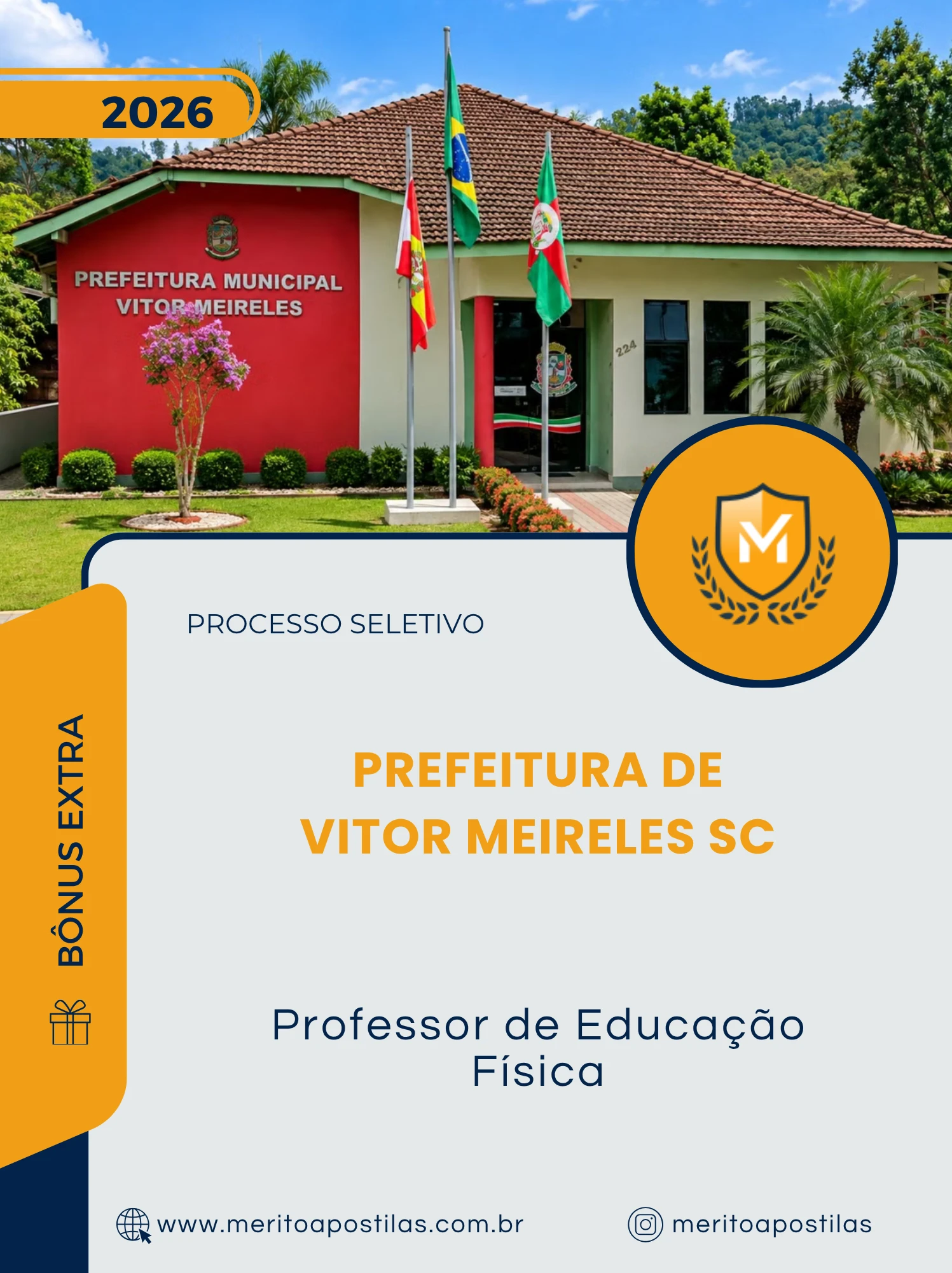 Apostila Professor de Educação Física Prefeitura de Vitor Meireles SC 2026
