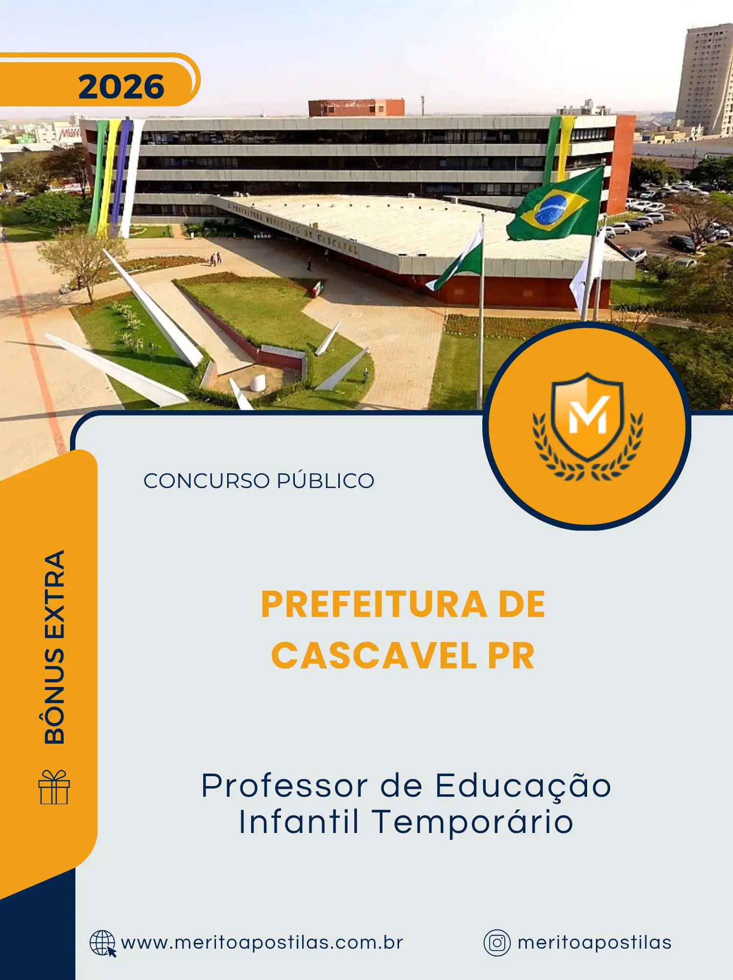 Apostila Professor de Educação Infantil Temporário Prefeitura de Cascavel PR 2026