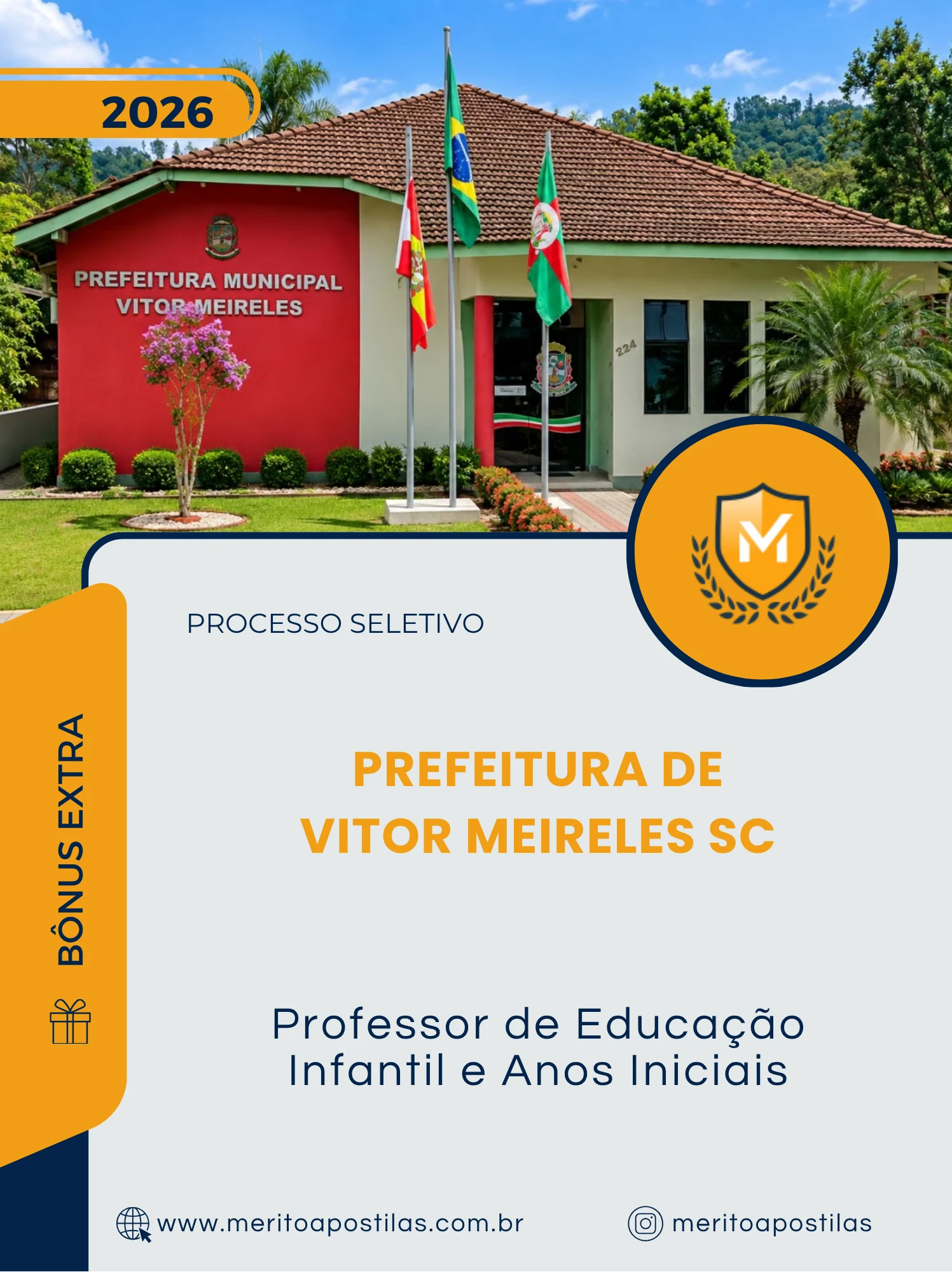 Apostila Professor de Educação Infantil e Anos Iniciais Prefeitura de Vitor Meireles SC 2026