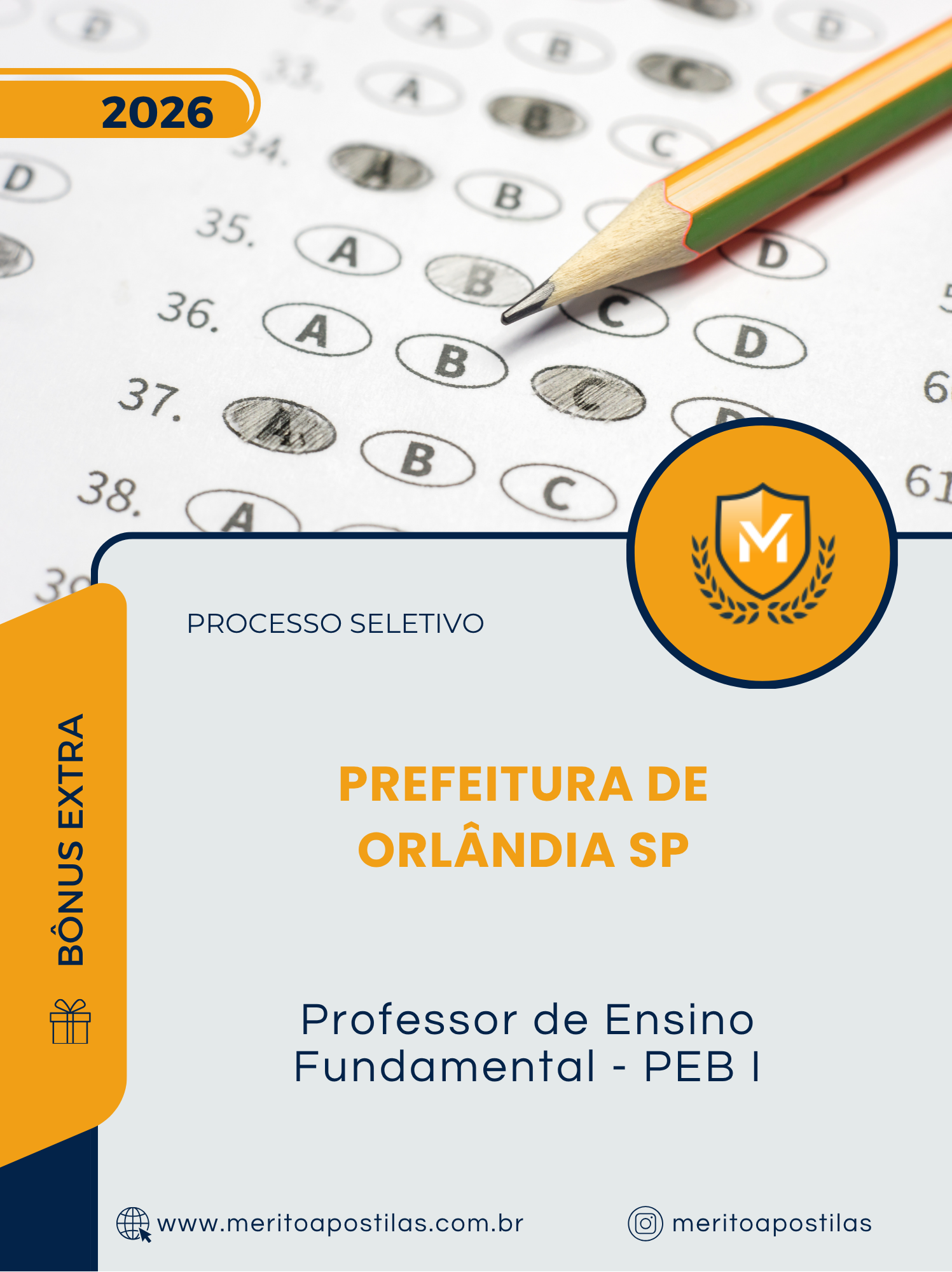 Apostila Professor de Ensino Fundamental PEB I Prefeitura de Orlândia SP 2026