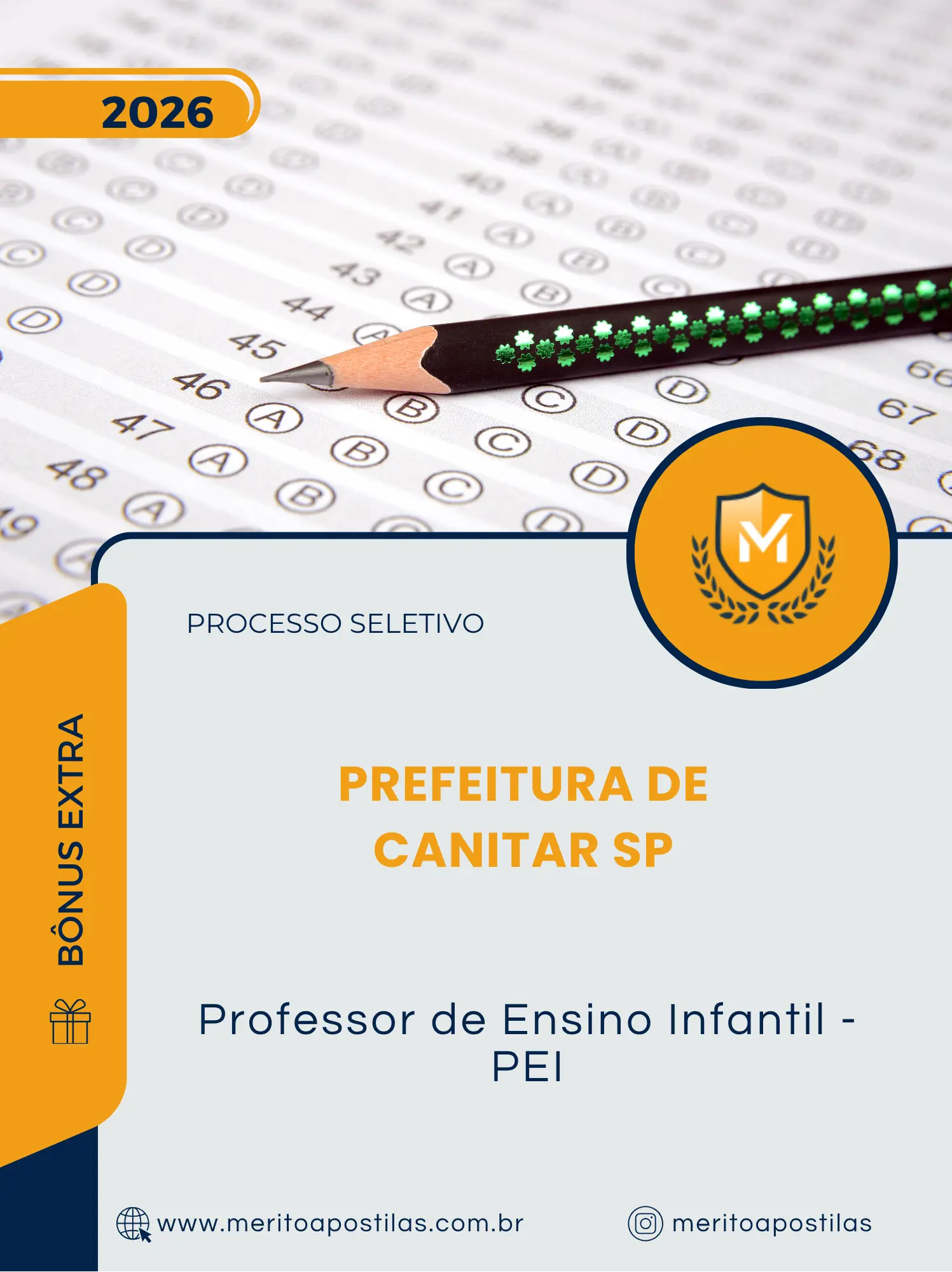 Apostila Professor de Ensino Infantil PEI Prefeitura de Canitar SP 2026