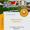 Apostila Professor de Ensino Religioso Prefeitura de Apiúna SC 2026