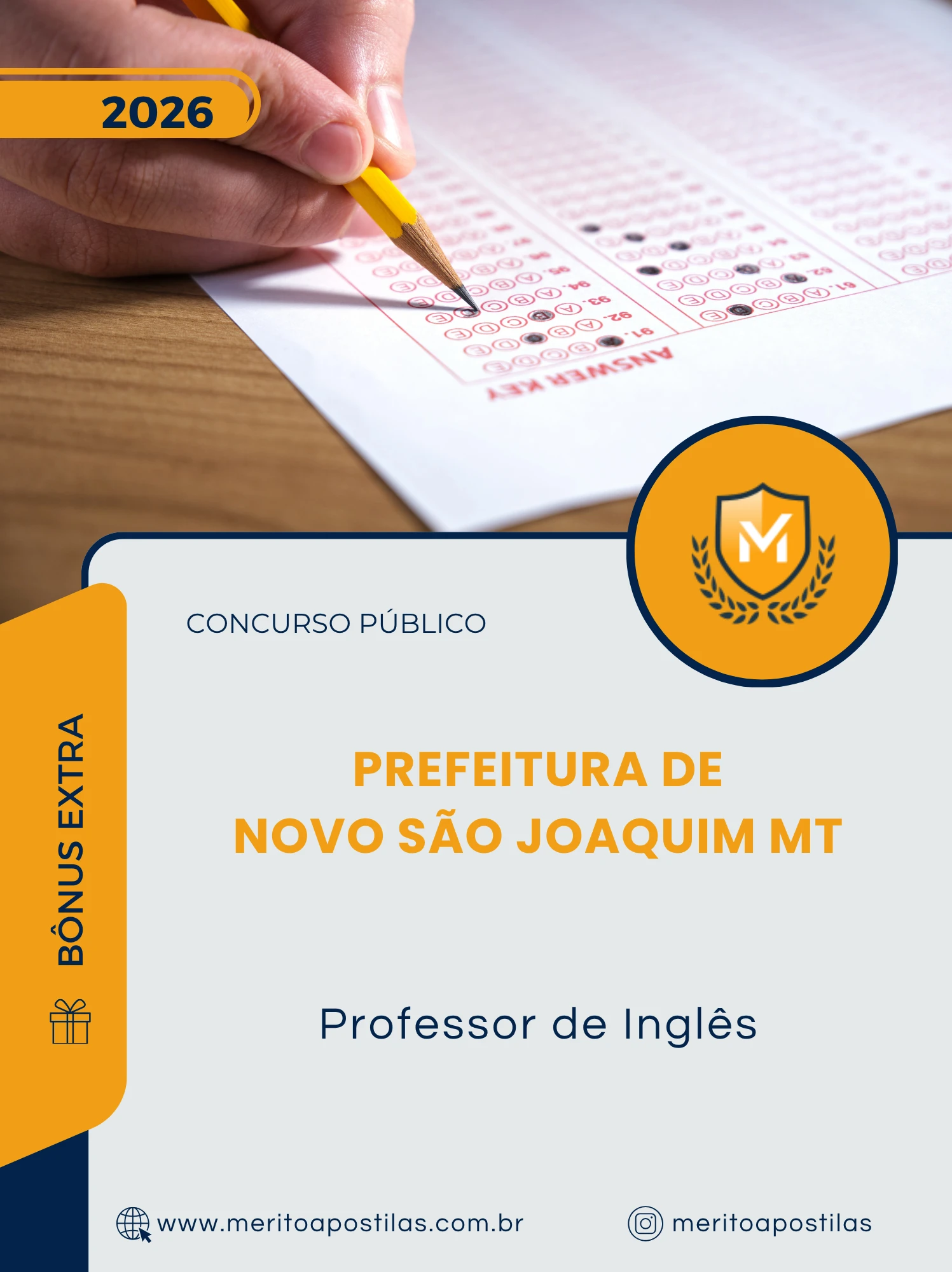 Apostila Professor de Inglês Prefeitura de Novo São Joaquim MT 2026