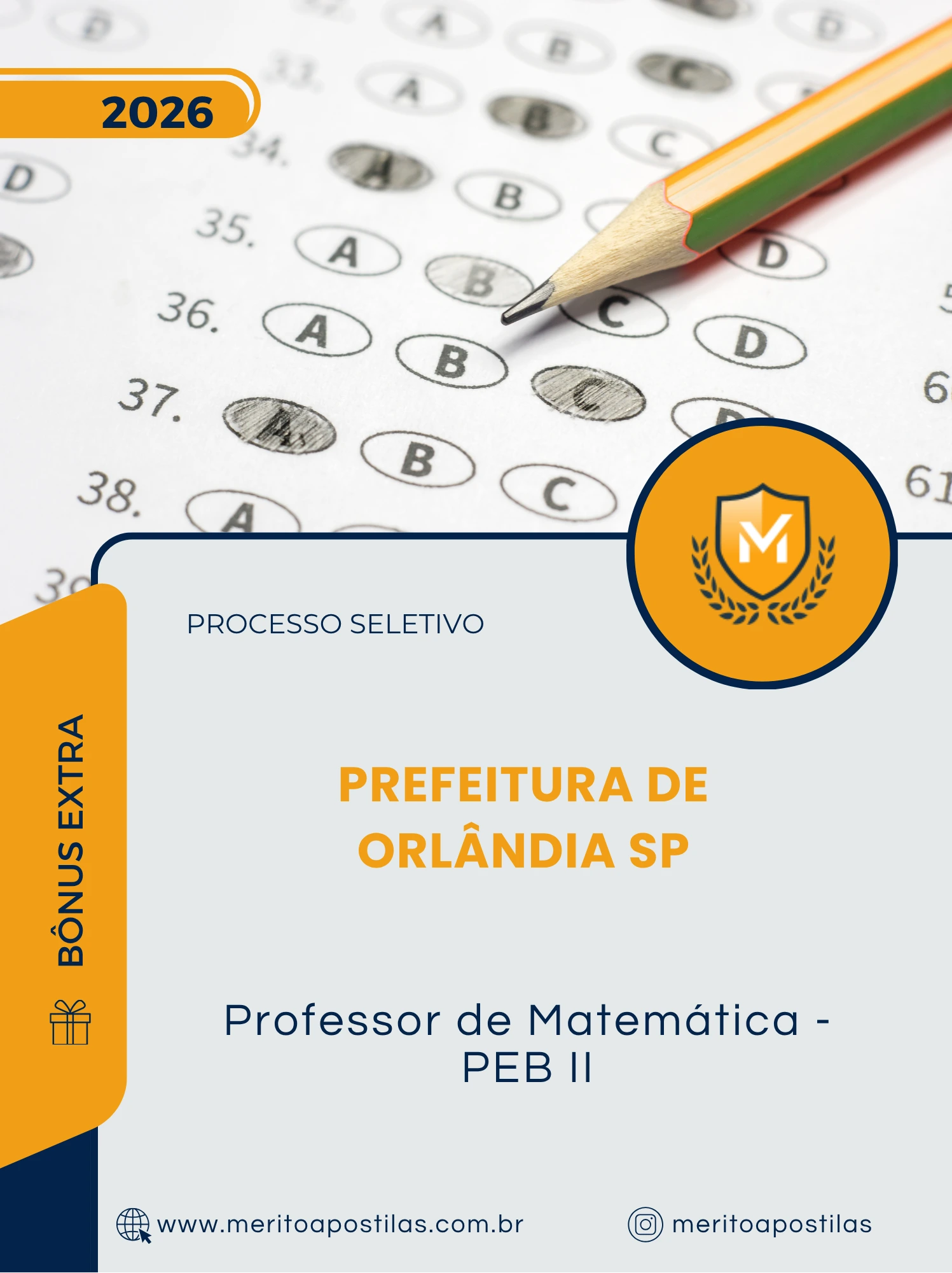 Apostila Professor de Matemática PEB II Prefeitura de Orlândia SP 2026