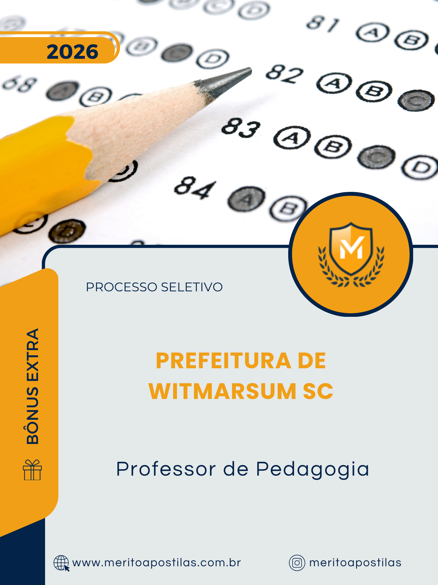 Apostila Professor de Pedagogia Prefeitura de Witmarsum SC 2026