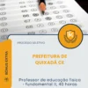 Apostila Professor De Educação Física Fundamental II 40 Horas Prefeitura de Quixadá CE 2026