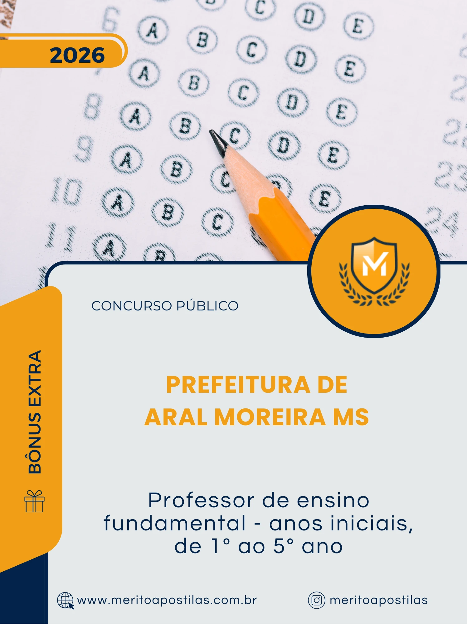 Apostila Professor de Ensino Fundamental Anos Iniciais De 1º Ao 5° Ano Prefeitura de Aral Moreira MS 2026