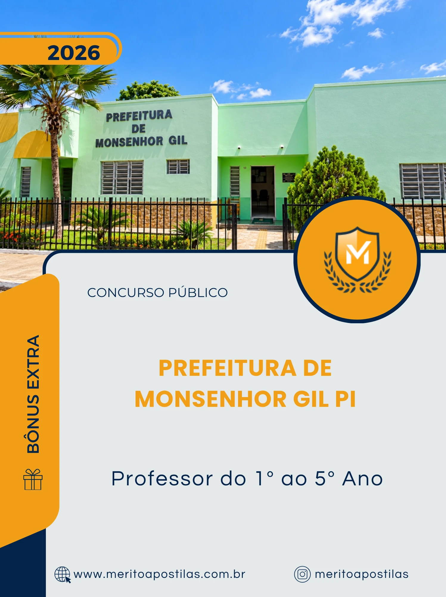 Apostila Professor do 1º ao 5º Ano Prefeitura de Monsenhor Gil PI 2026