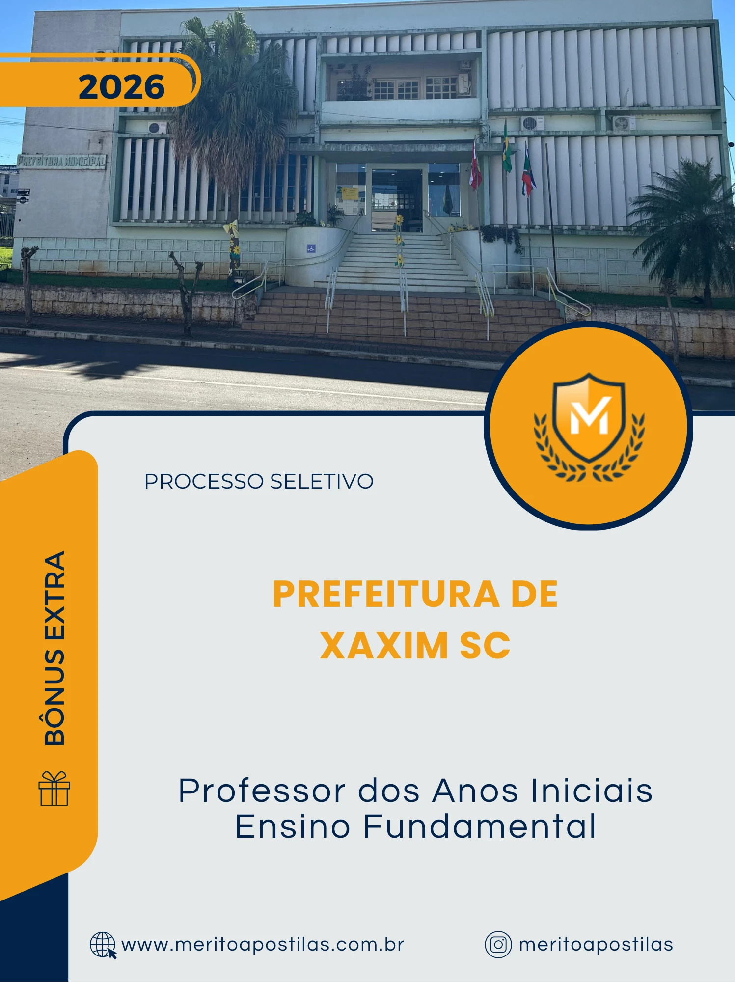 Apostila Professor dos Anos Iniciais Ensino Fundamental Prefeitura de Xaxim SC 2026