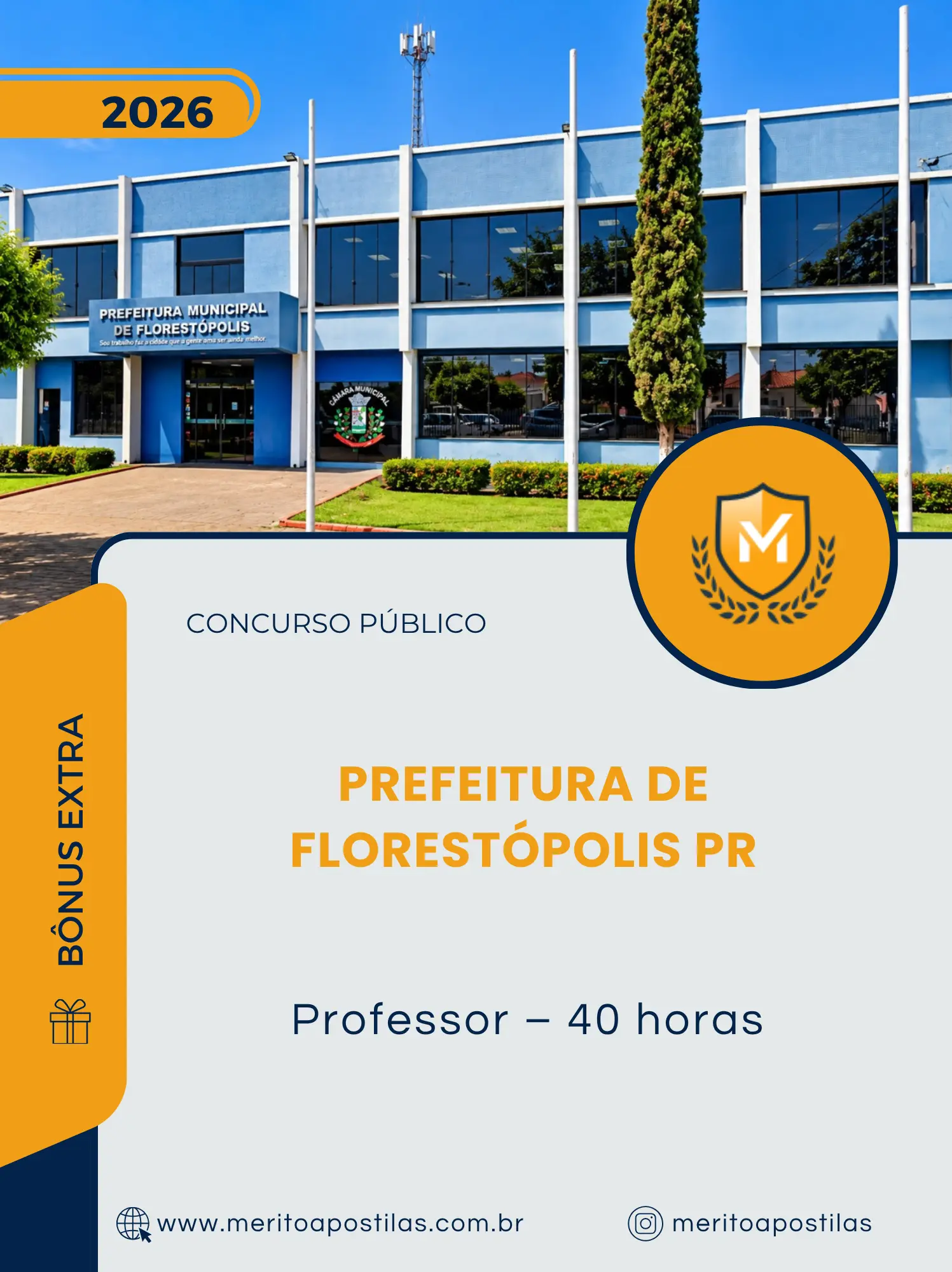 Apostila Professor 40 horas Prefeitura de Florestópolis PR 2026
