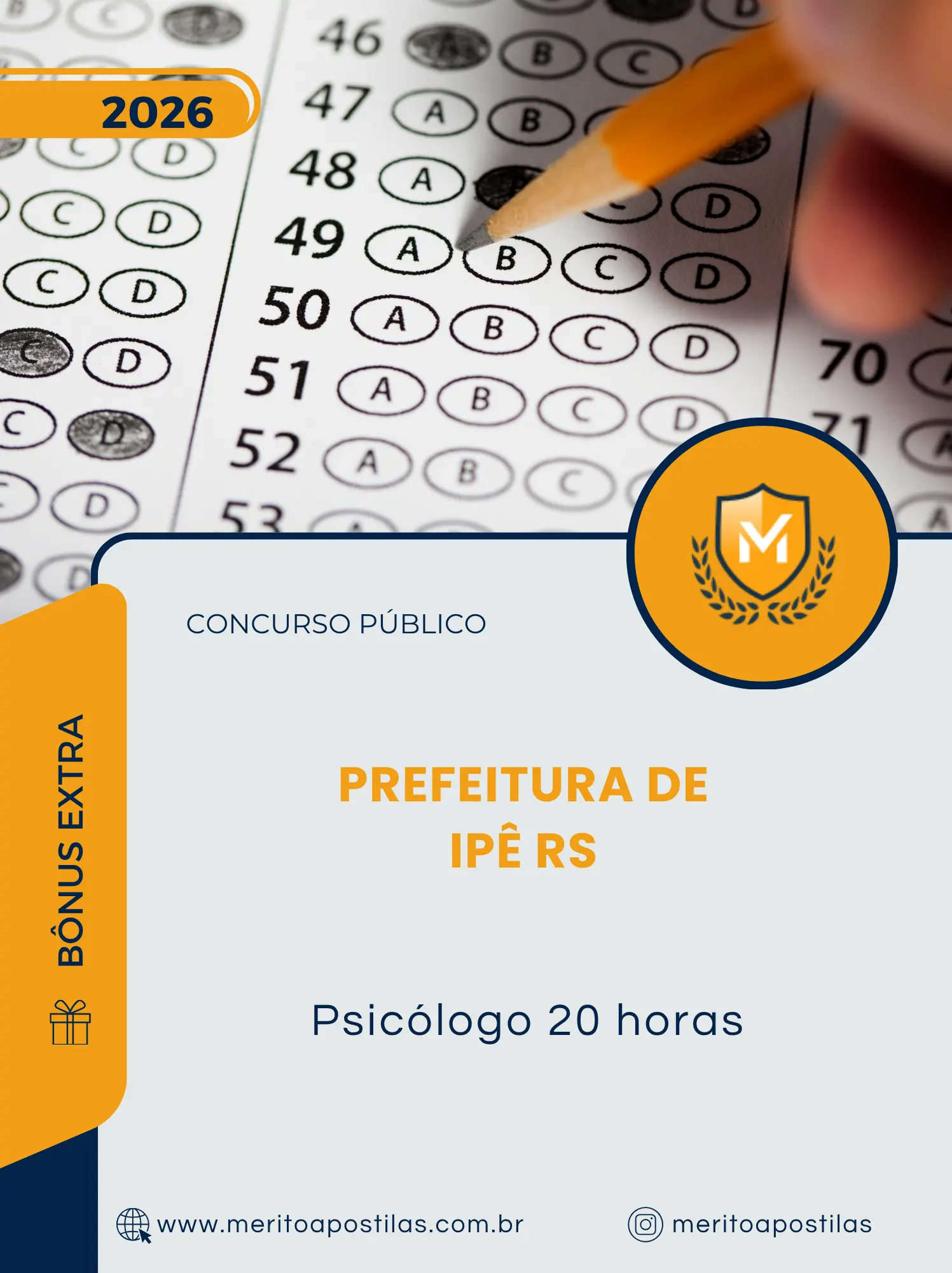 Apostila Psicólogo 20 horas Prefeitura de Ipê RS 2026