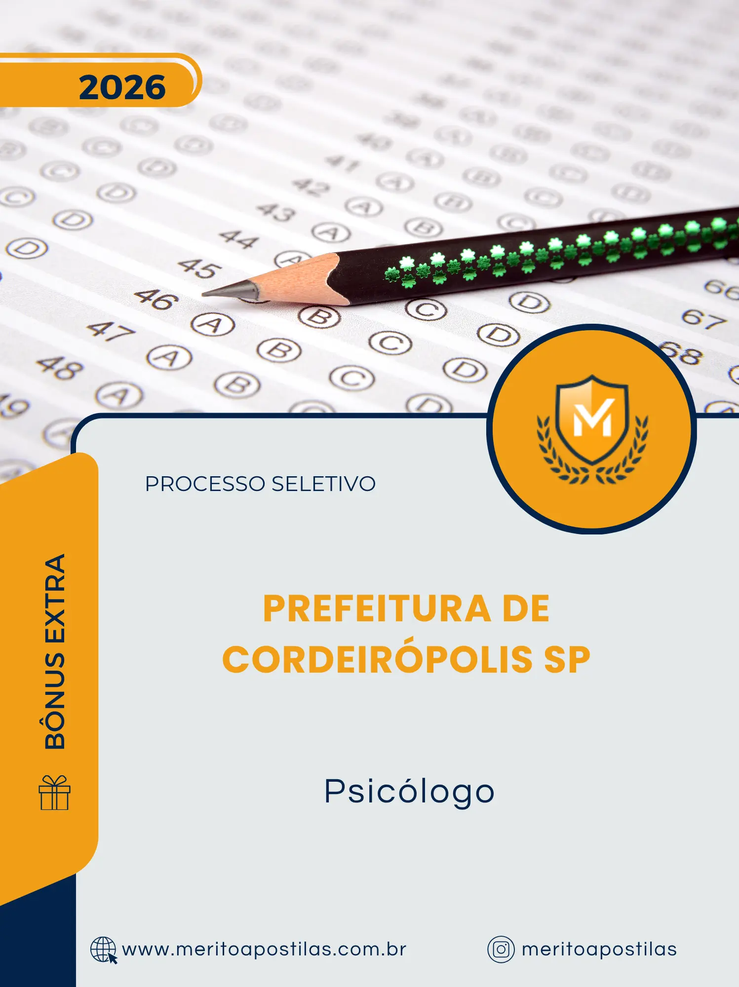 Apostila Psicólogo Prefeitura de Cordeirópolis SP 2026