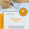 Apostila Psicólogo Programa Municipal de Educação Especial Prefeitura de Iúna ES 2026