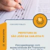 Apostila Psicopedagogo com especialidade em Transtorno do Espectro Autista TEA Prefeitura de São João da Varjota PI 2026
