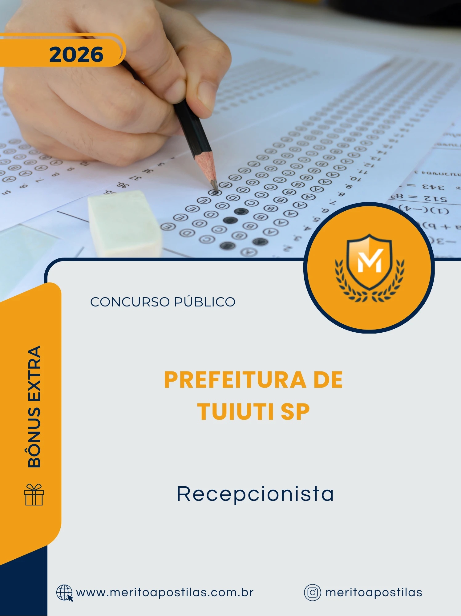 Apostila Recepcionista Prefeitura de Tuiuti SP 2026