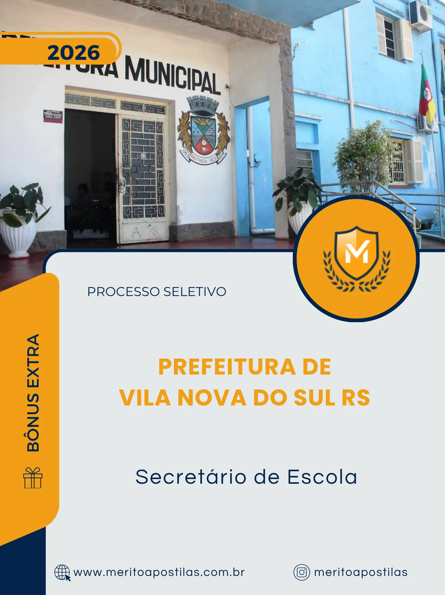 Apostila Secretário de Escola Prefeitura de Restinga Sêca RS 2026