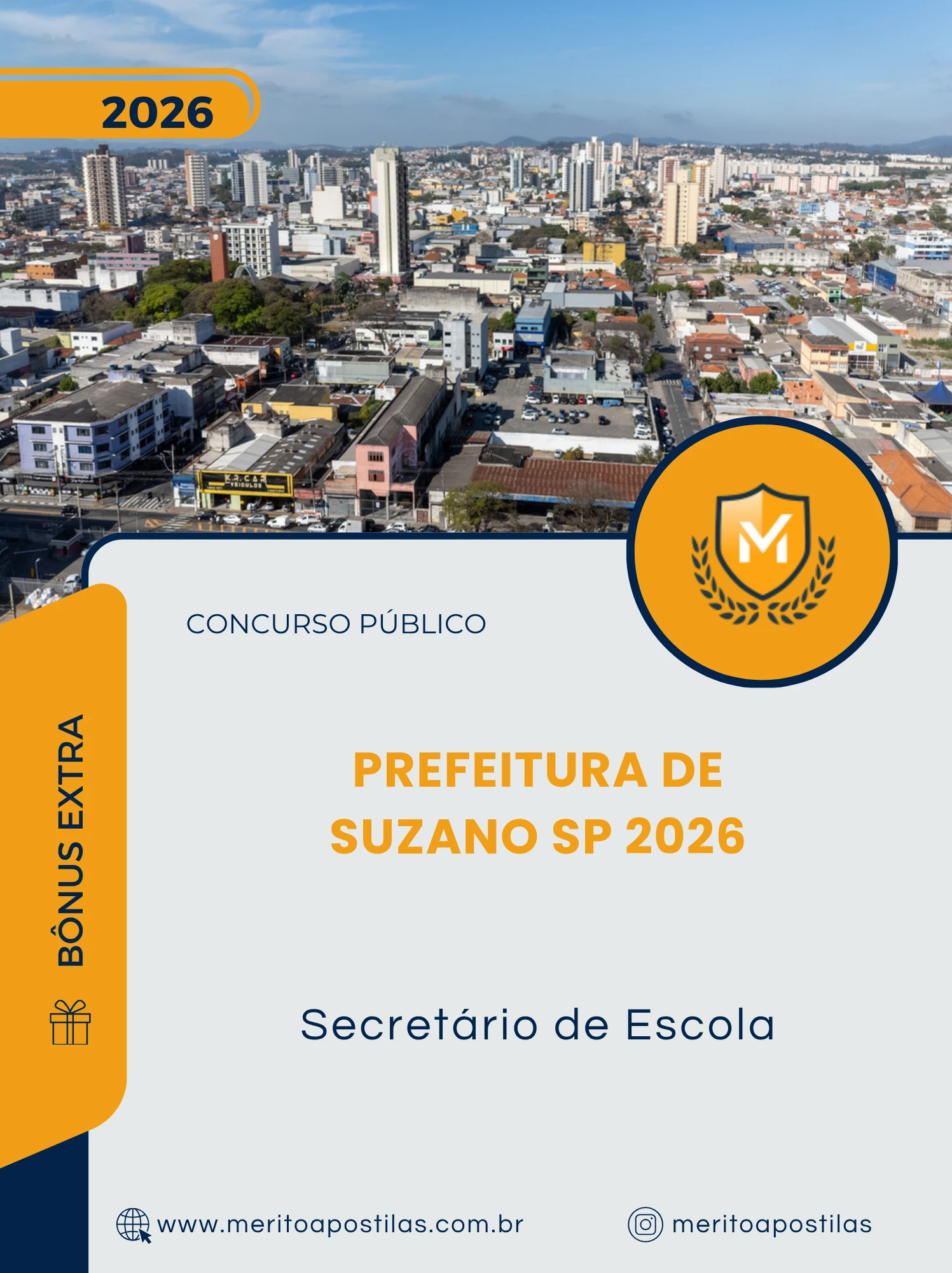 Apostila Secretário de Escola Prefeitura de Suzano SP 2026