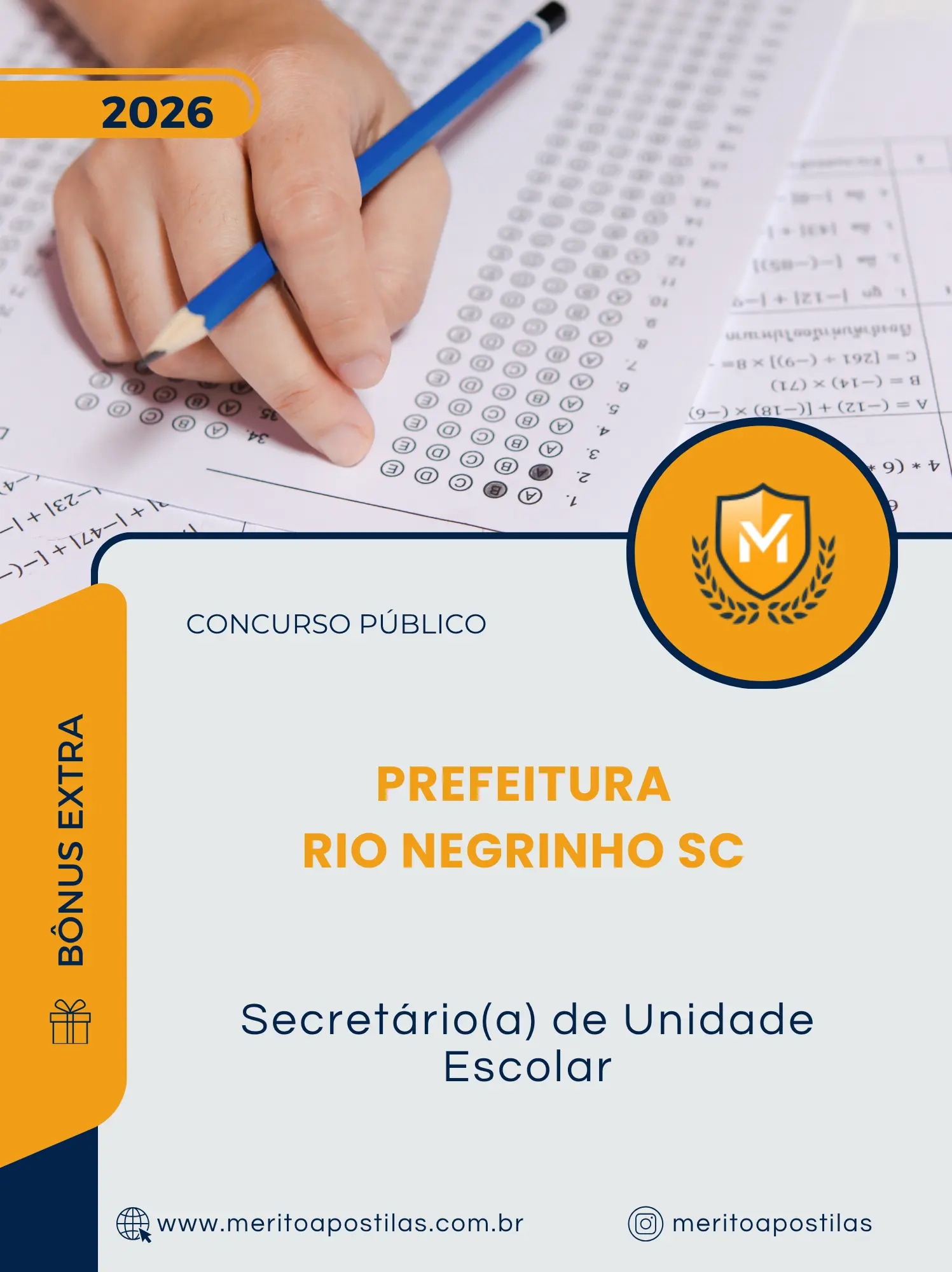 Apostila Secretário(a) de Unidade Escolar Prefeitura de Rio Negrinho SC 2026