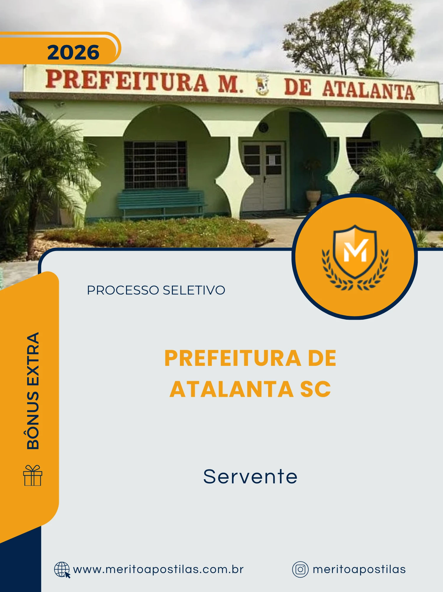 Apostila Servente Prefeitura de Atalanta SC 2026