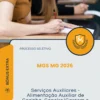 Apostila Serviços Auxiliares Alimentação Auxiliar de Cozinha Copeiro/Garçom e Cozinheiro Processo Seletivo MGS MG Brasília DF 2026