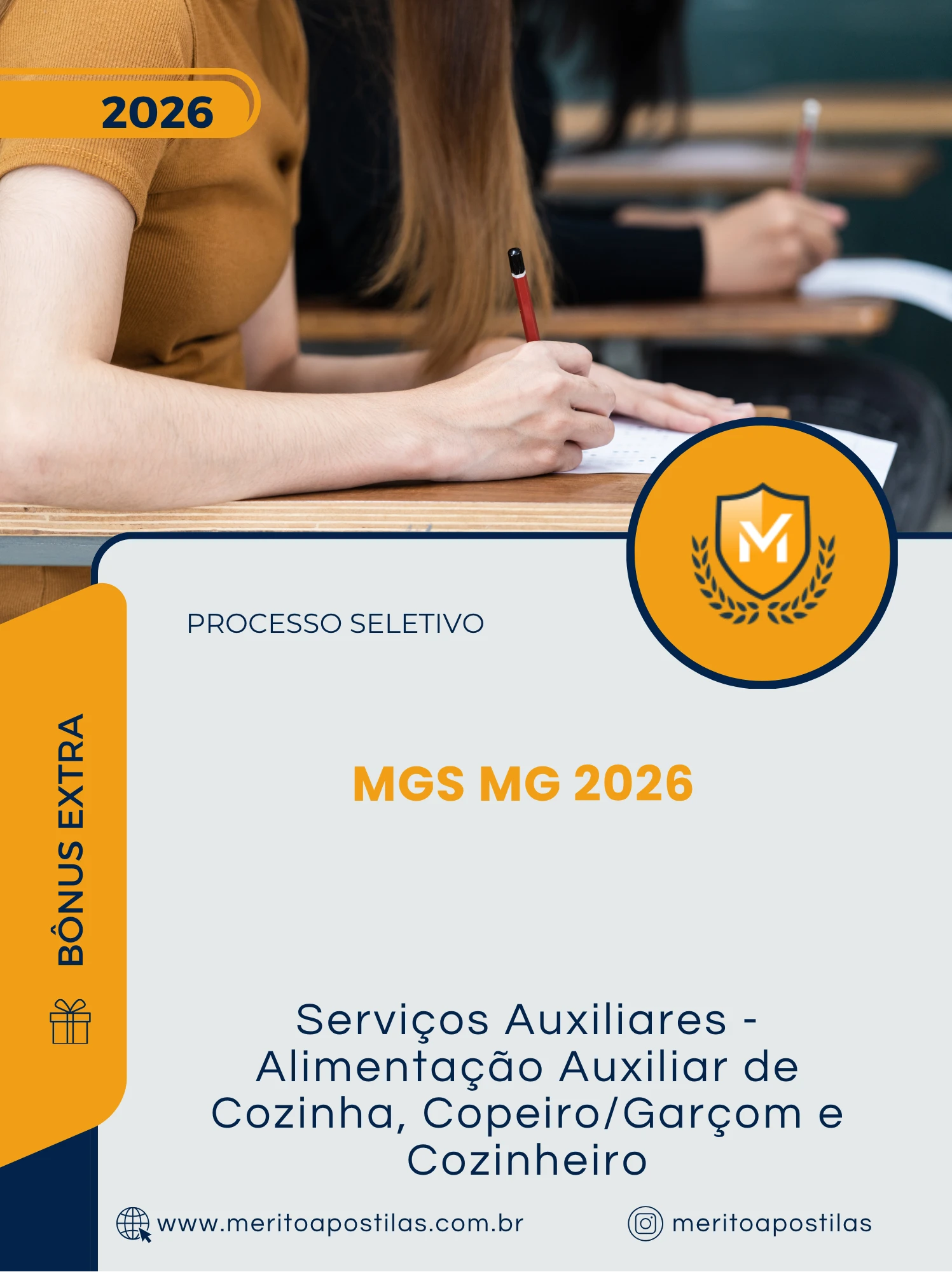 Apostila Serviços Auxiliares Alimentação Auxiliar de Cozinha Copeiro/Garçom e Cozinheiro Processo Seletivo MGS MG Brasília DF 2026