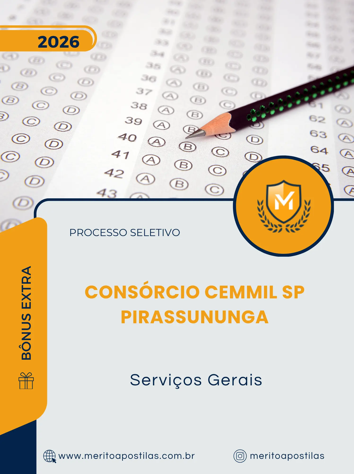 Apostila Serviços Gerais Processo Seletivo Consórcio Cemmil SP Pirassununga 2026
