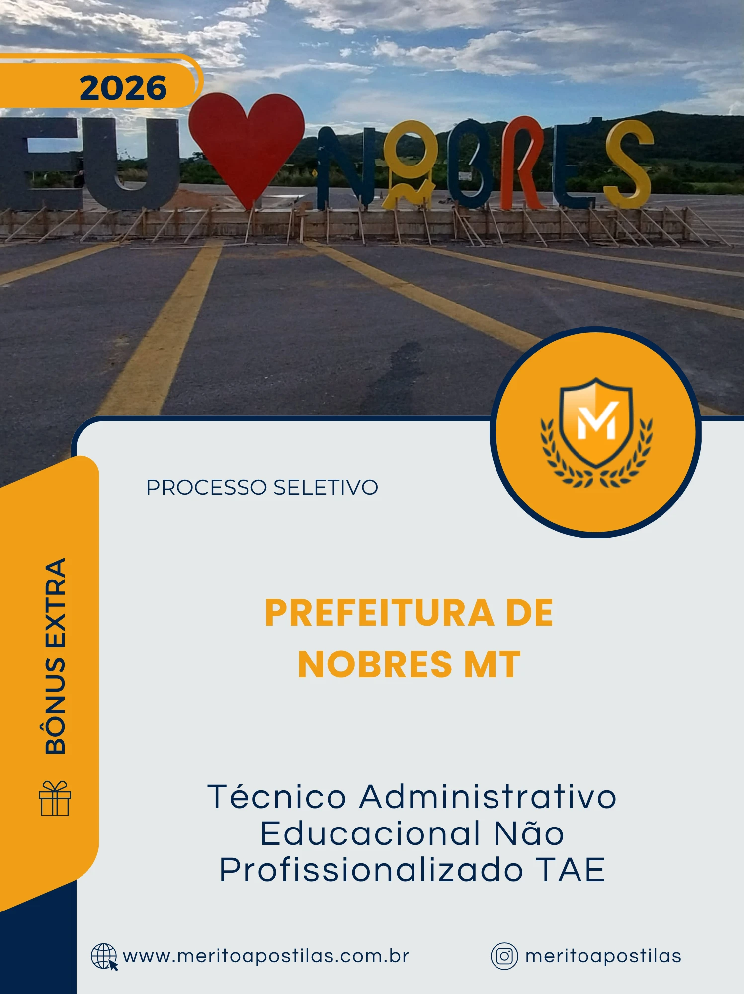 Apostila Técnico Administrativo Educacional Não Profissionalizado TAE Prefeitura de Nobres MT 2026