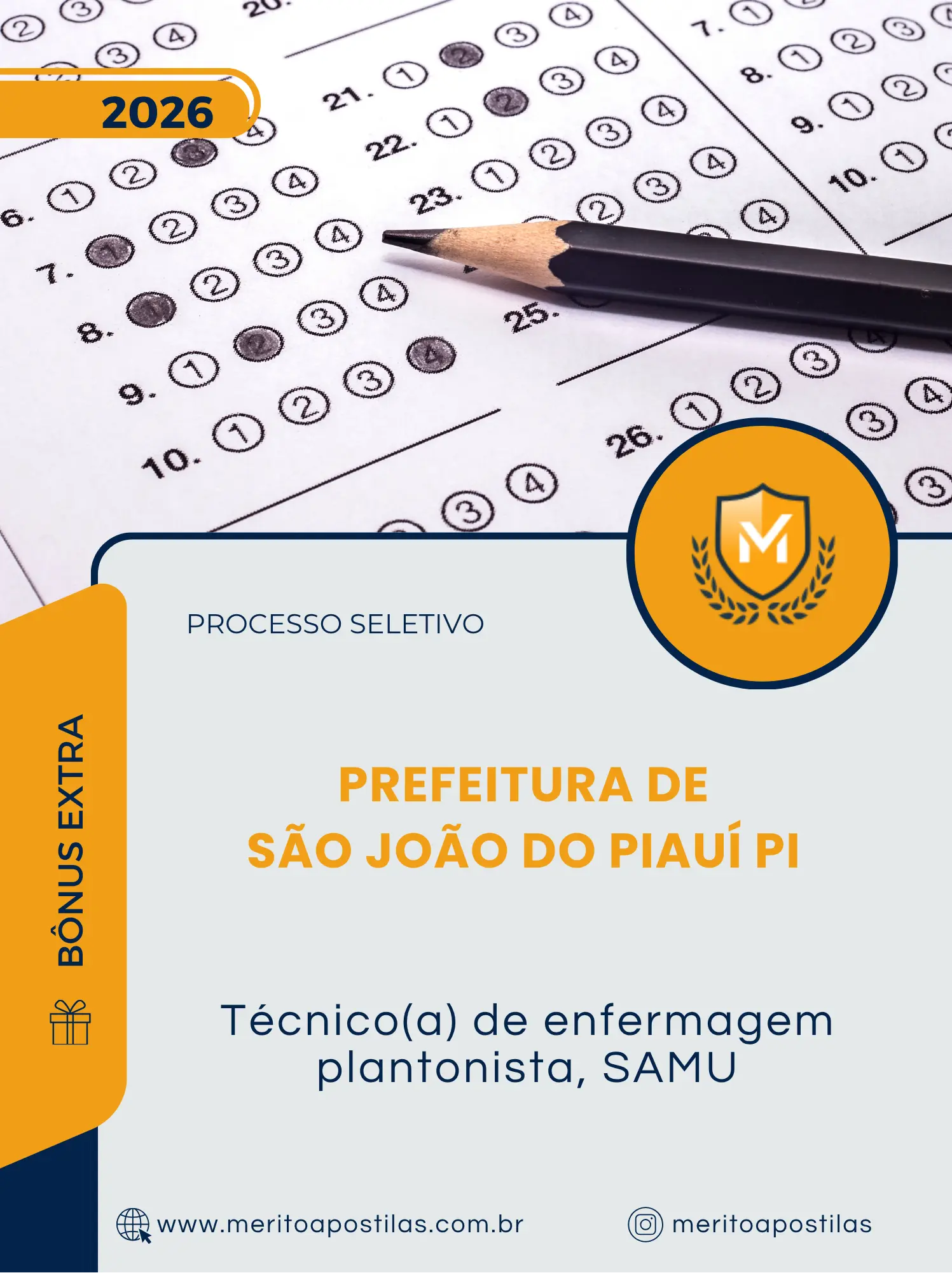 Apostila Técnico(A) De Enfermagem Plantonista SAMU Prefeitura de São João do Piauí PI 2026