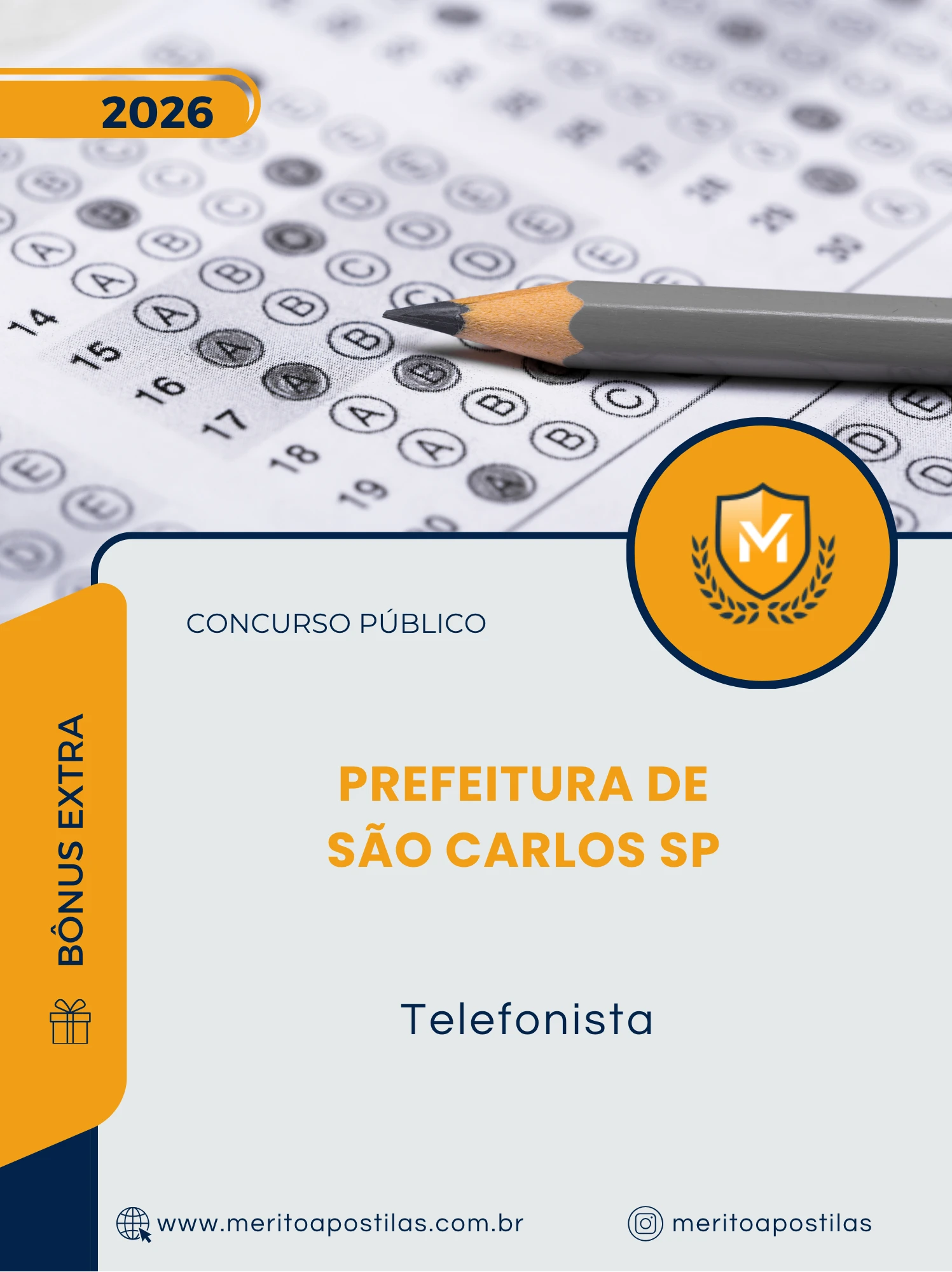 Apostila Telefonista Prefeitura de São Carlos SP 2026